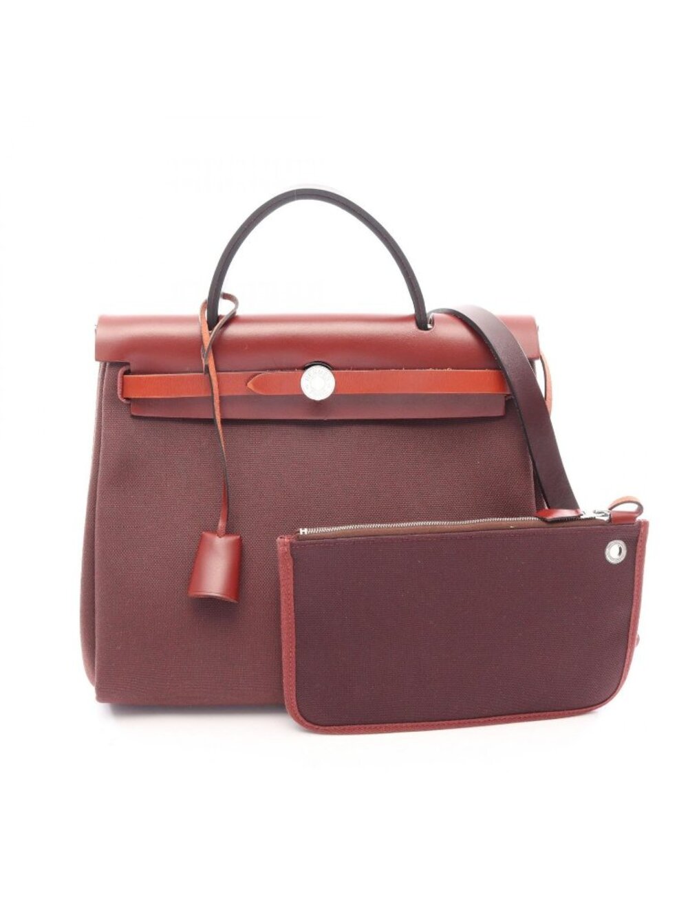 Hermes Handbag Herbag Zip PM Rouge Ash 2-Way Bordeaux